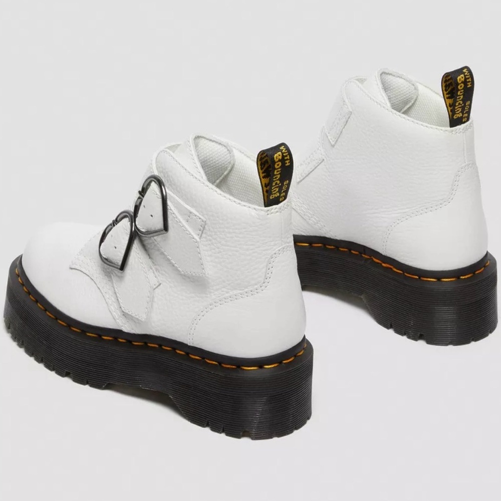 Dr. Martens Devon Heart Leather Platform Boots - Picture 5 of 15